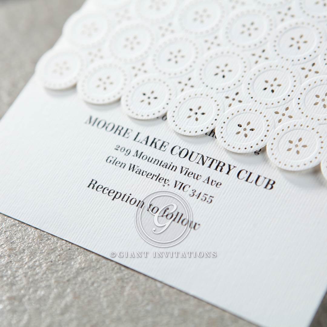 Sand Dollar Laser Cut Engagement Invitation