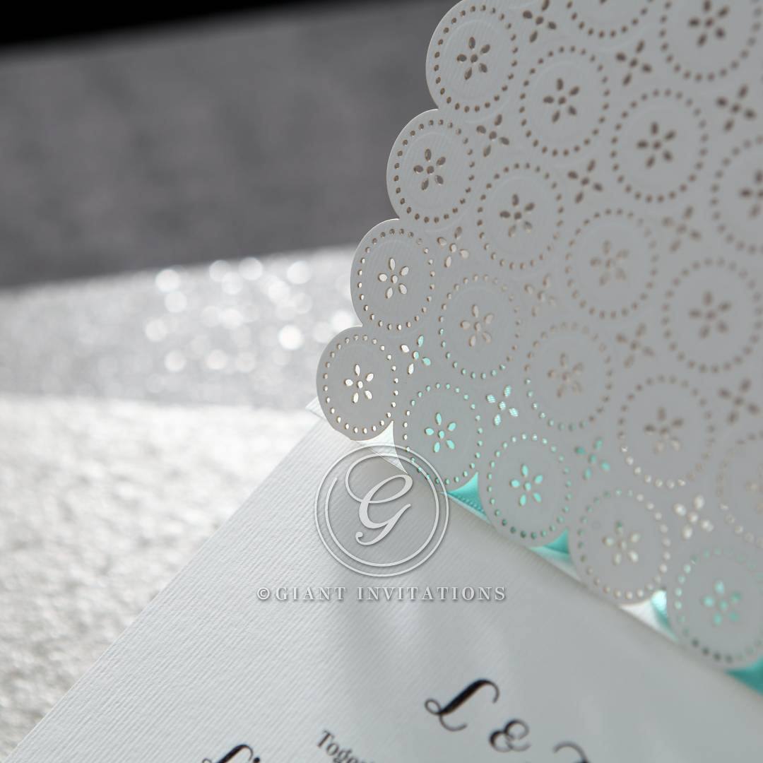 Sand Dollar Laser Cut Engagement Invitation