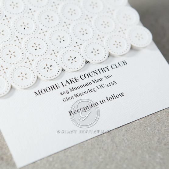 Sand Dollar Laser Cut Engagement Invitation