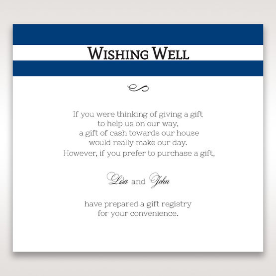 Blue Seaside Romance Wishing Well / Gift Registry Wedding