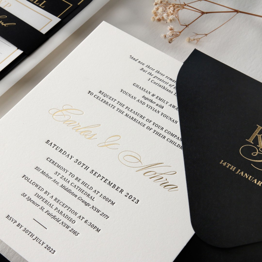 Luxe Gold Script - Wedding Invitations - KI300-GG-50 - 189422