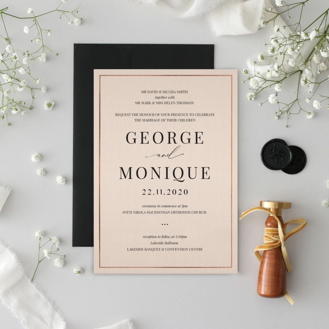 Romantic Blush and Foil - Wedding Invitations - CR07-PFL-RG-01 - 189375