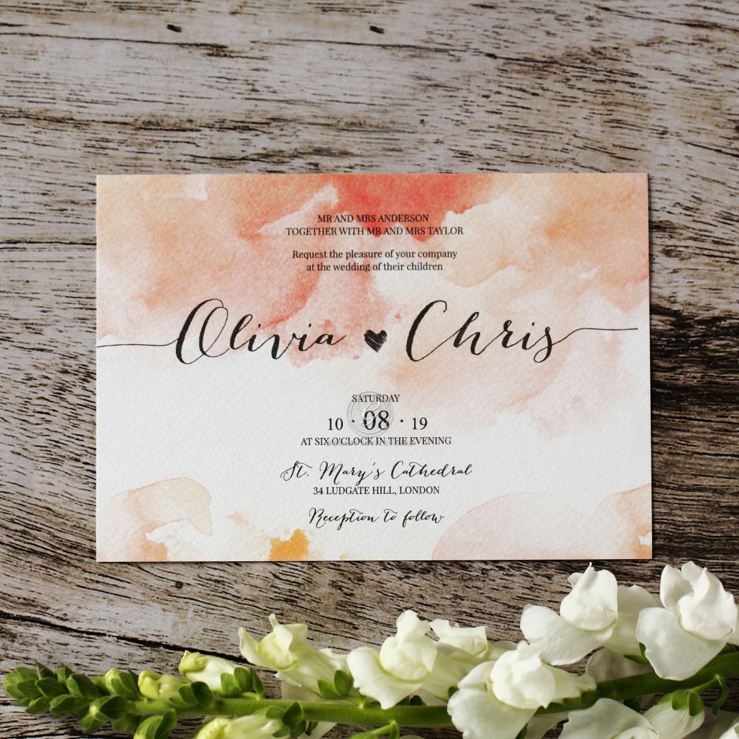 Blushing Rouge wedding invitations FWI116132-TR