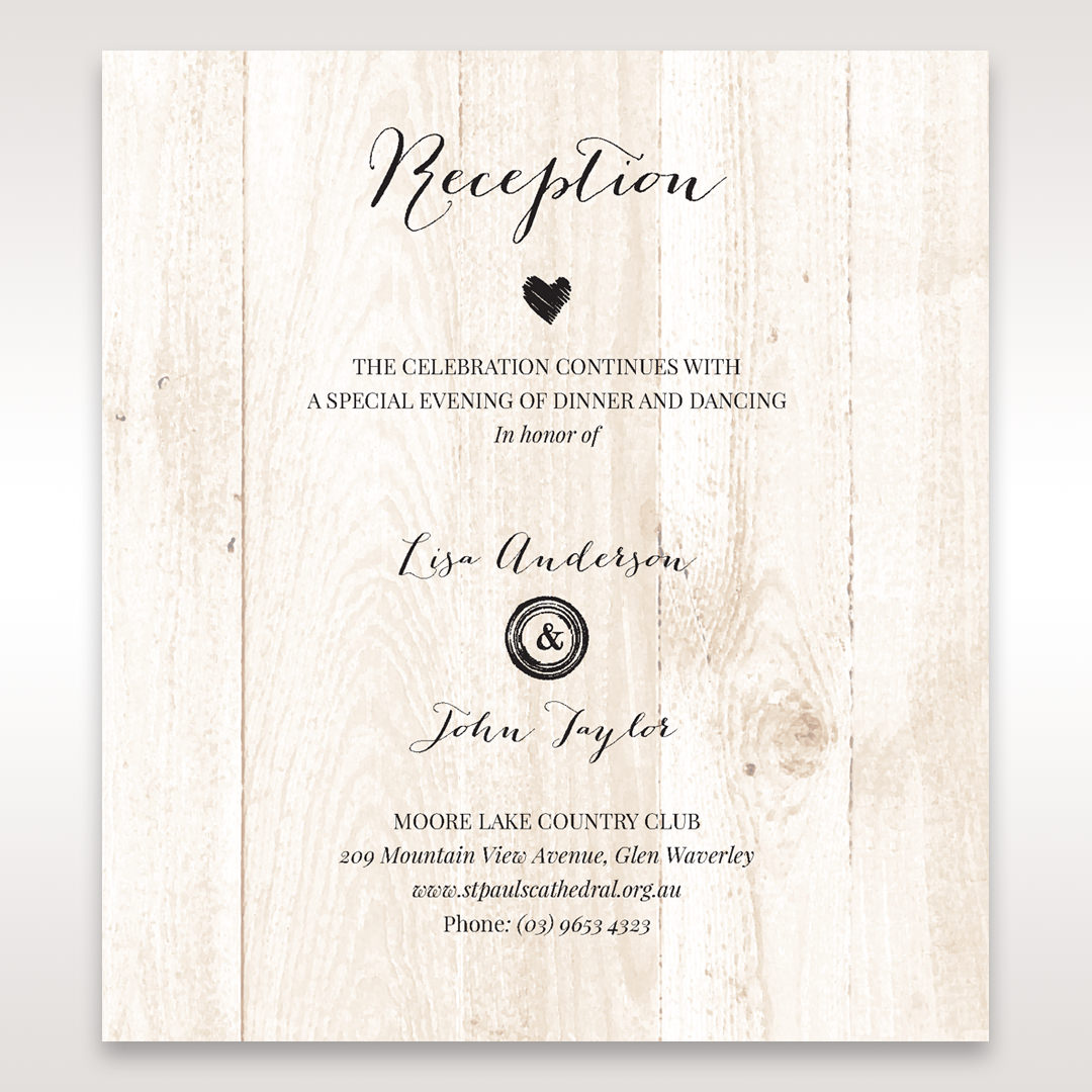 Brown Rustic Woodlands - Reception Cards - Wedding Stationery - 7