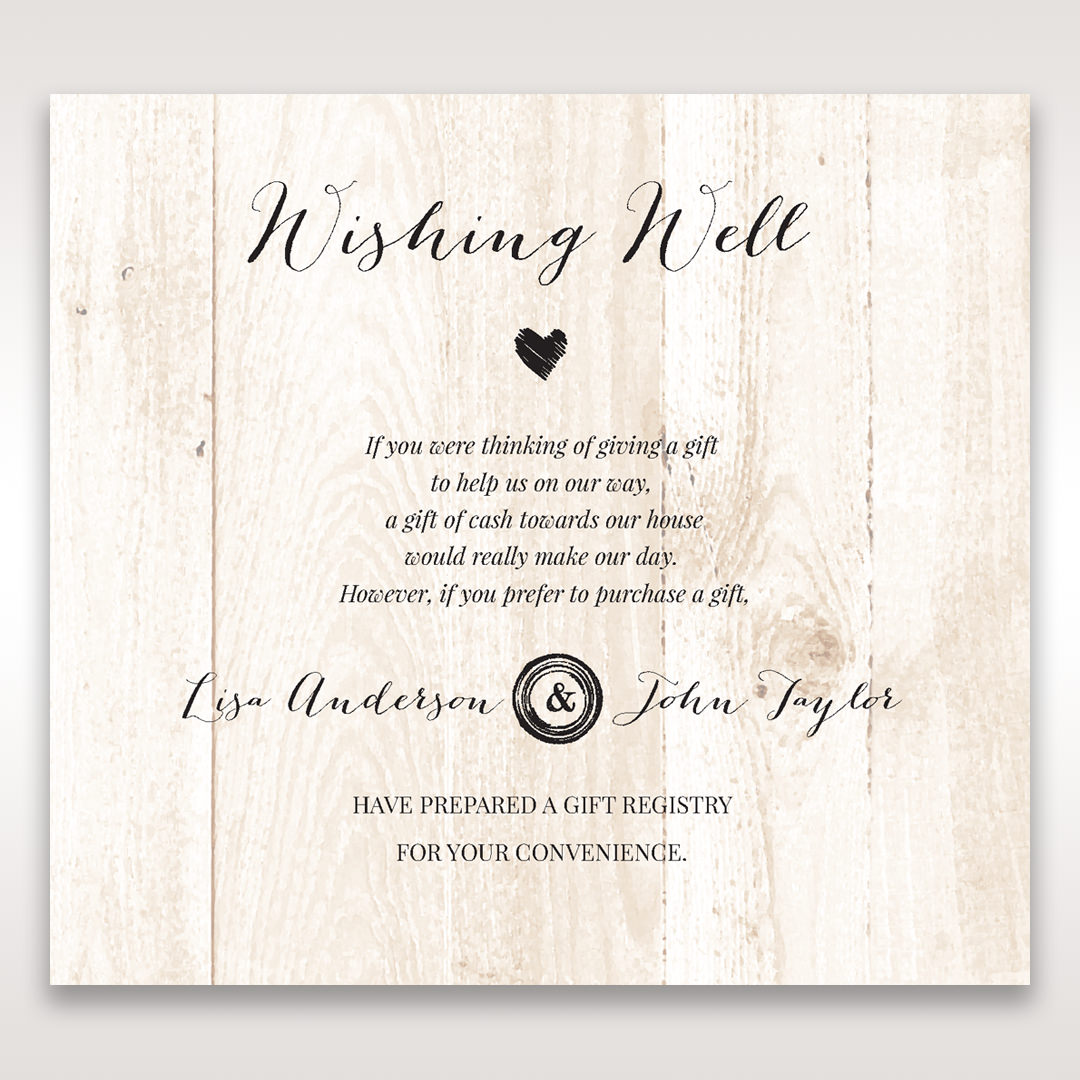 Brown Rustic Woodlands - Wishing Well / Gift Registry - Wedding Stationery - 71