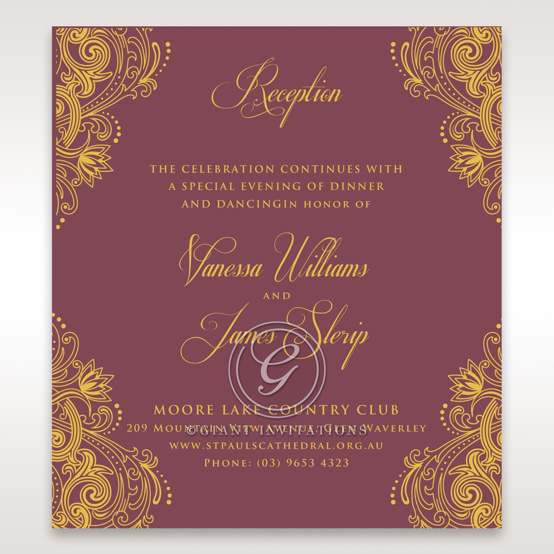 Imperial Glamour with Foil reception card DC116022-MS-F