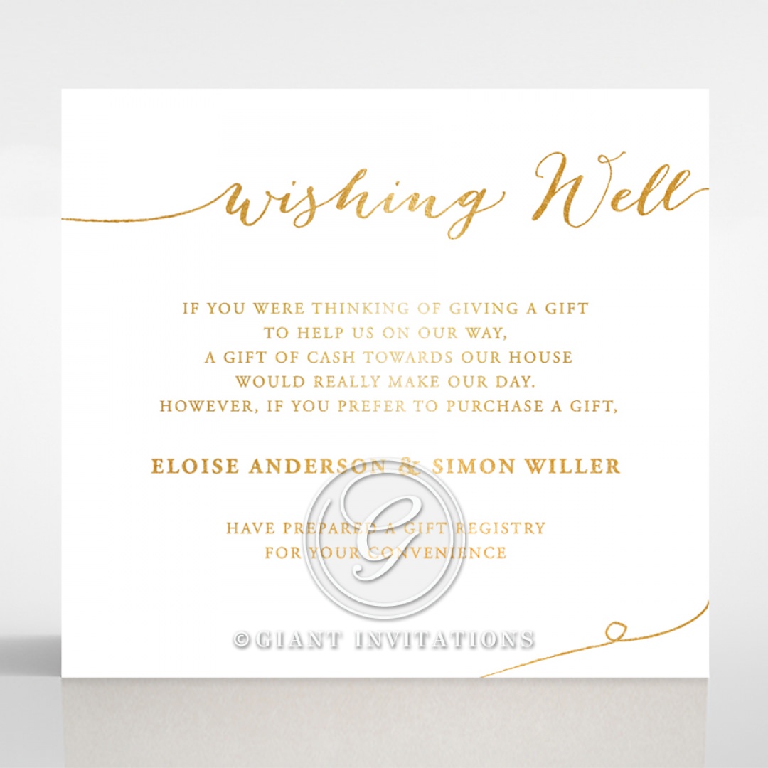 Infinity Gift Registry Stationery Invite Card