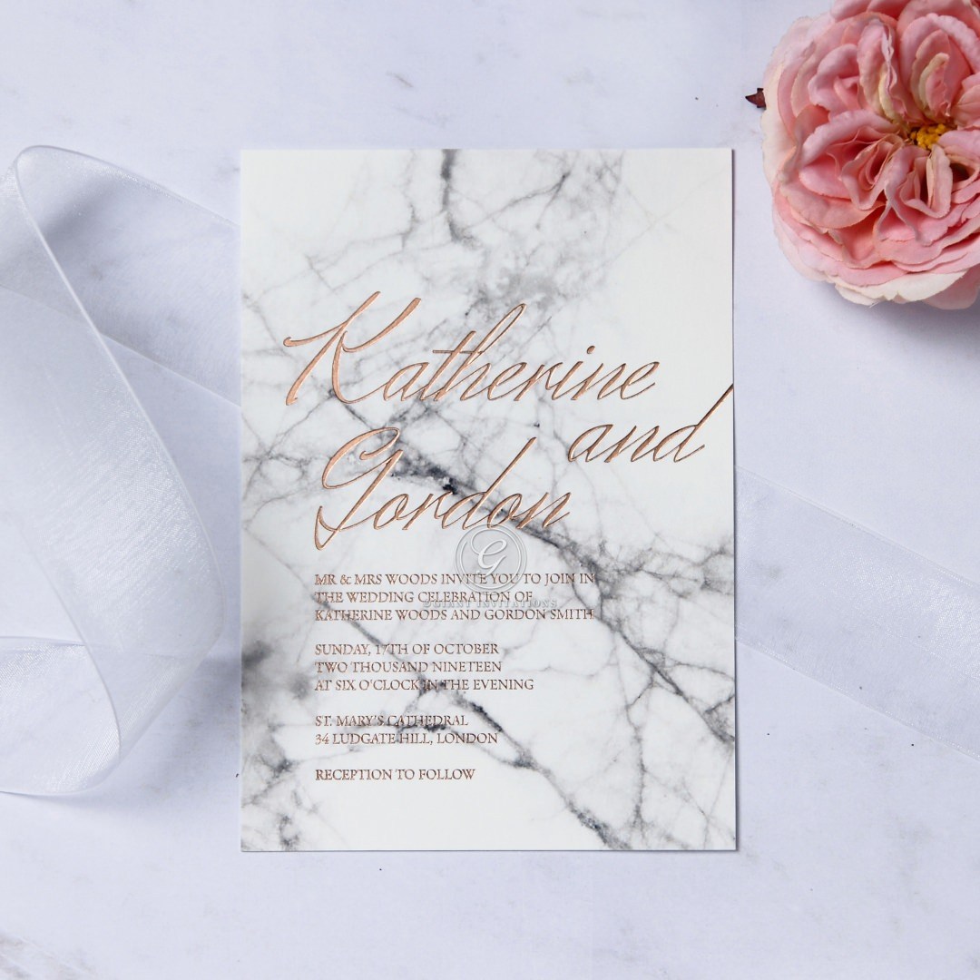 Marble Minimalist - Wedding Invitations - FWI116115-KI-RG - 189350