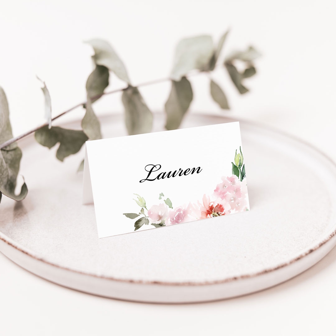 Charming Floral Place Card - Place Cards - PD-PFL-GG-05 - 185641
