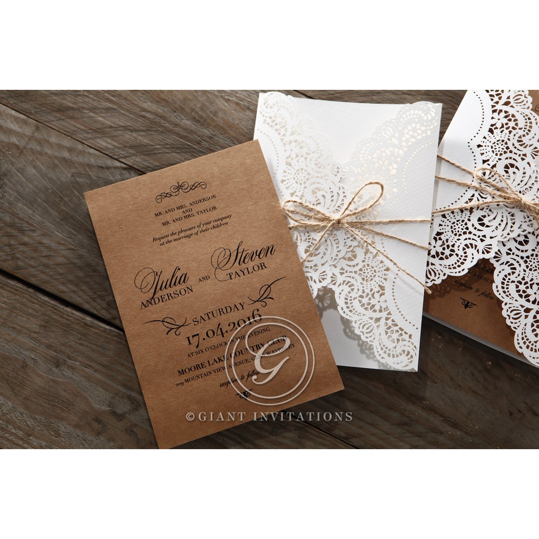 Country Glamour Wedding Invitations