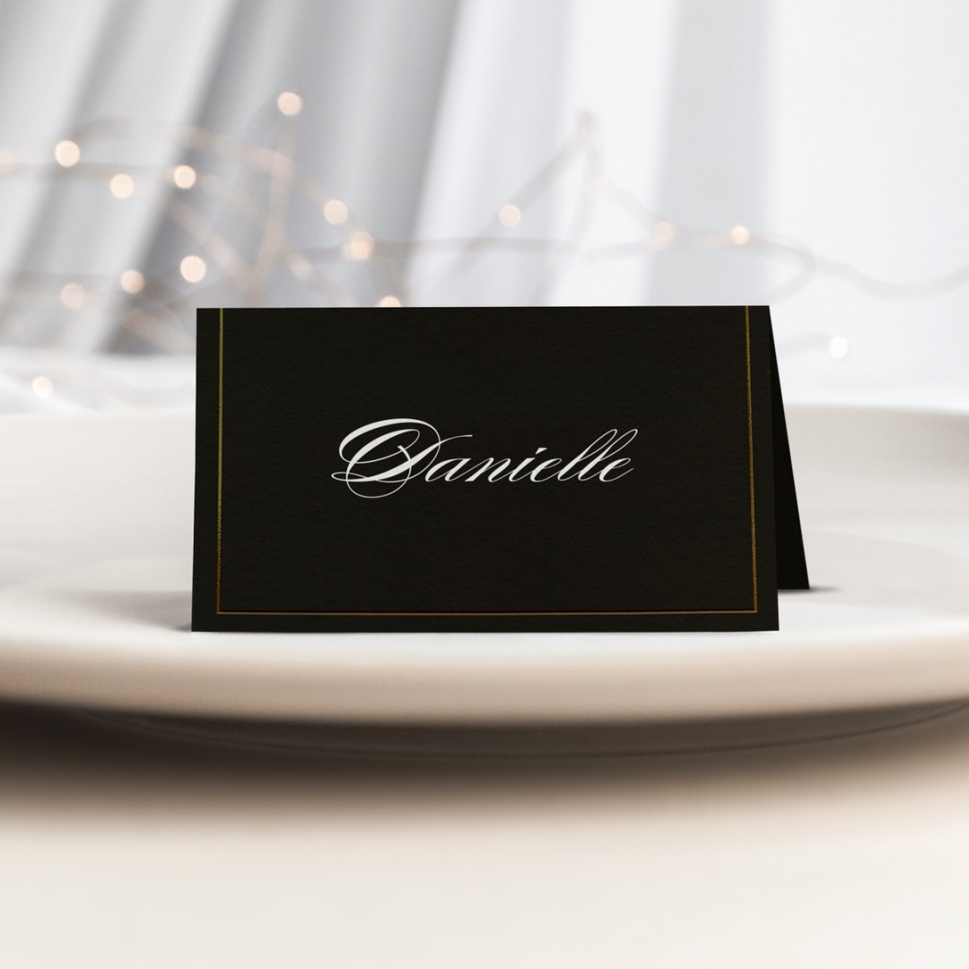 White on Black - Place Cards - PlaceCard-PL-34 - 185393