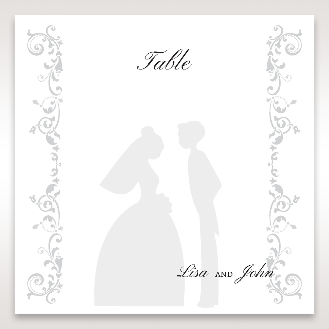 White Promise - Table Number Cards - Wedding Stationery - 49