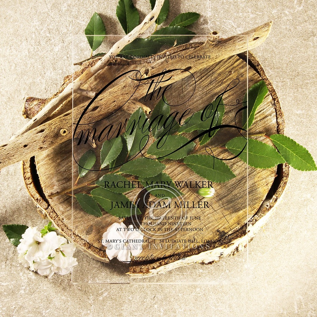 Acrylic Polished Affair - Wedding Invitations - NOB117310-BK-C - 189405