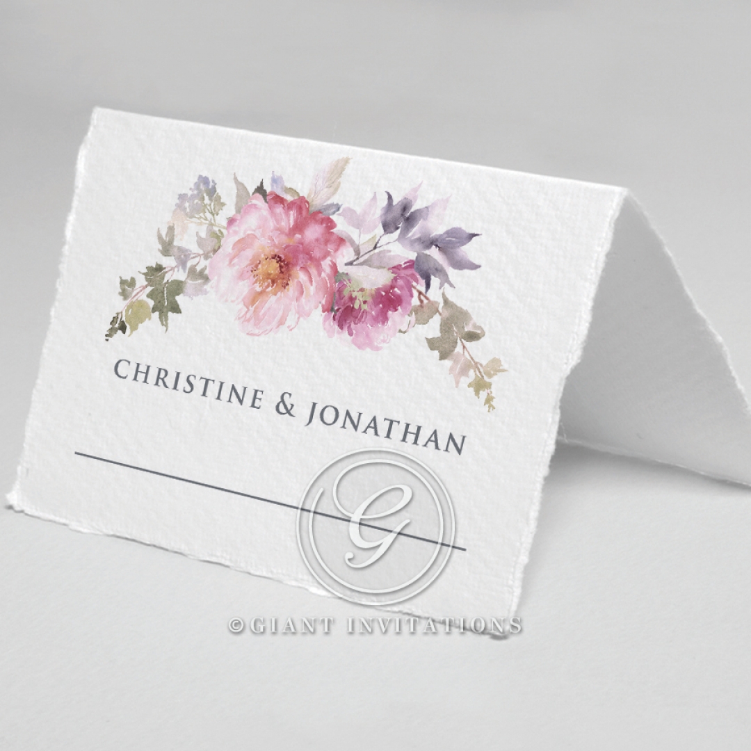 Happily Ever After wedding reception table place card stationery design