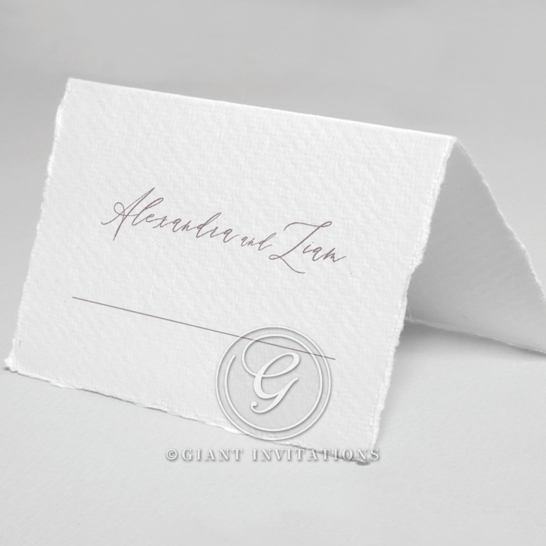 Royal Crest wedding stationery table place card