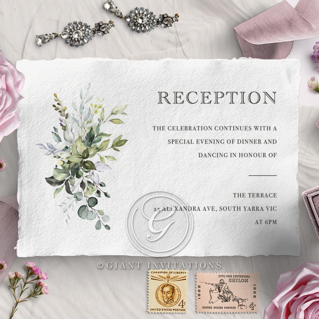 Beautiful Devotion reception stationery card