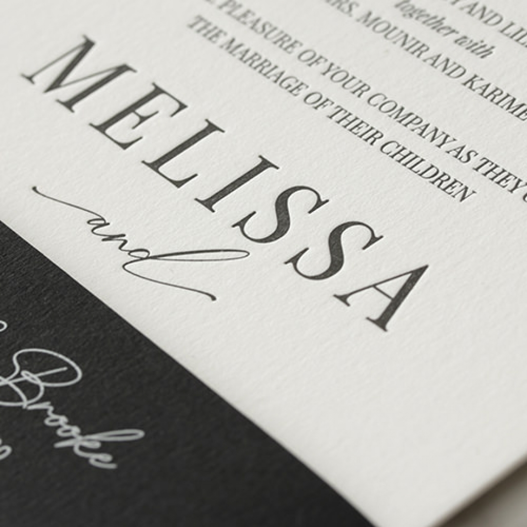 Bold Ebony Letterpress - Wedding Invitations - WP-IC55-LP-04 - 184436