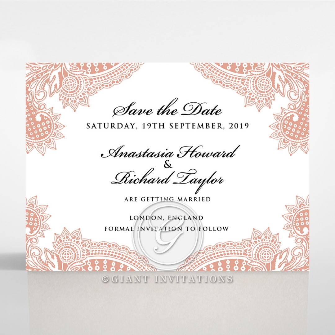 Regal Charm Letterpress save the date stationery card item