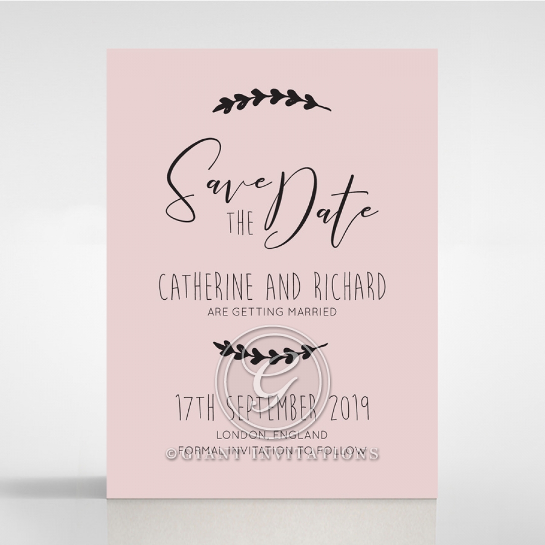 Sweet Romance wedding save the date stationery card