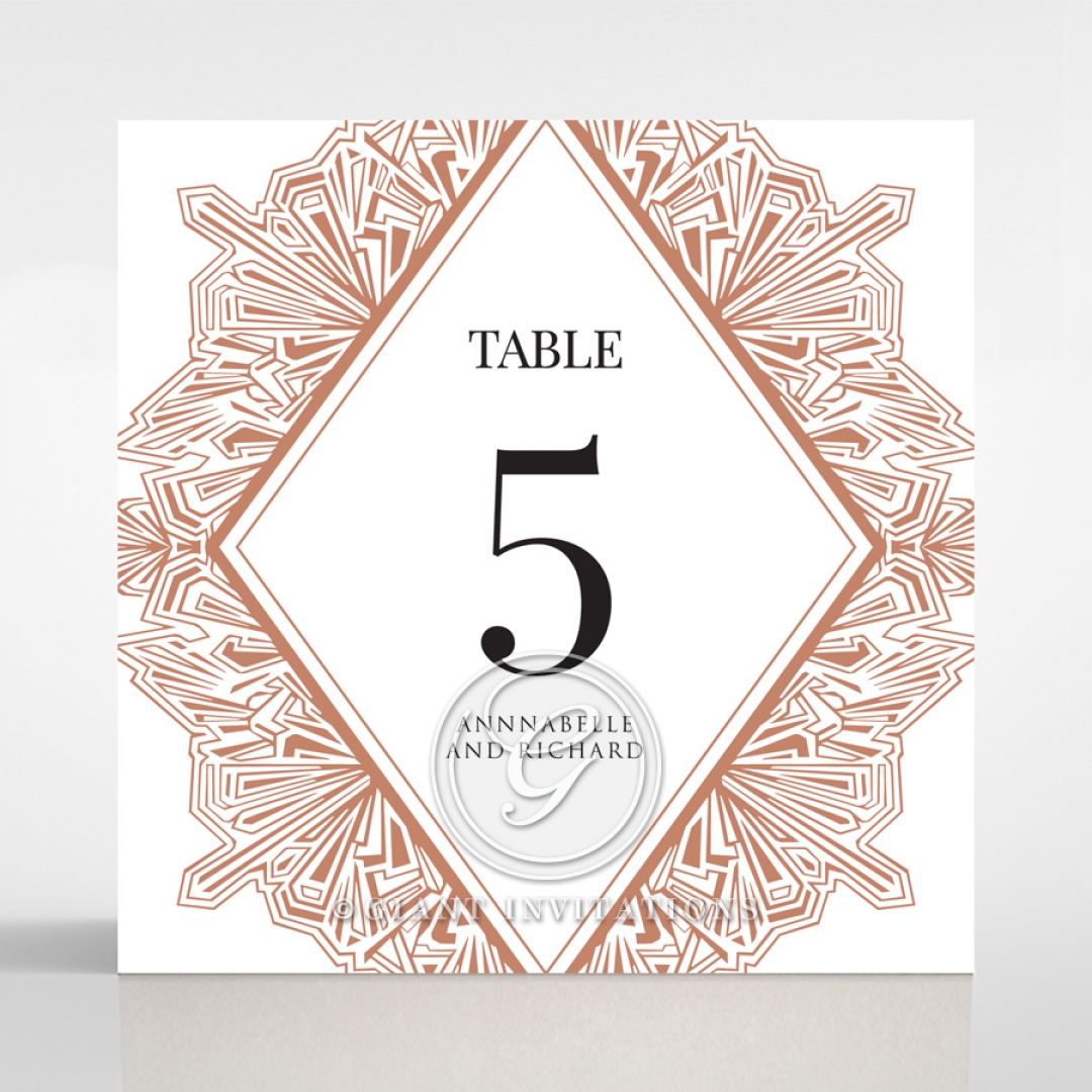 Ace of Spades wedding table number card stationery
