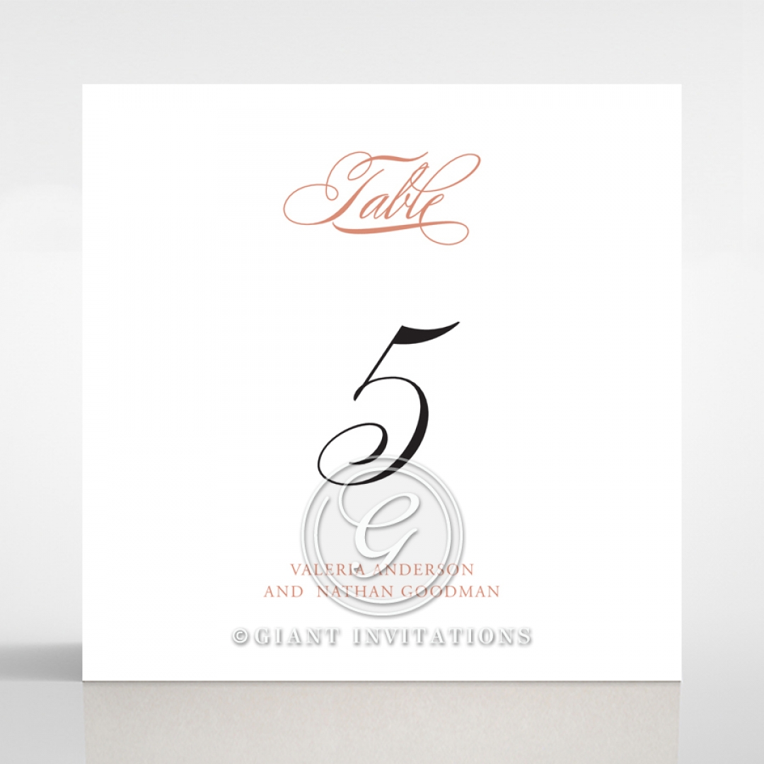 Timeless Romance table number card stationery