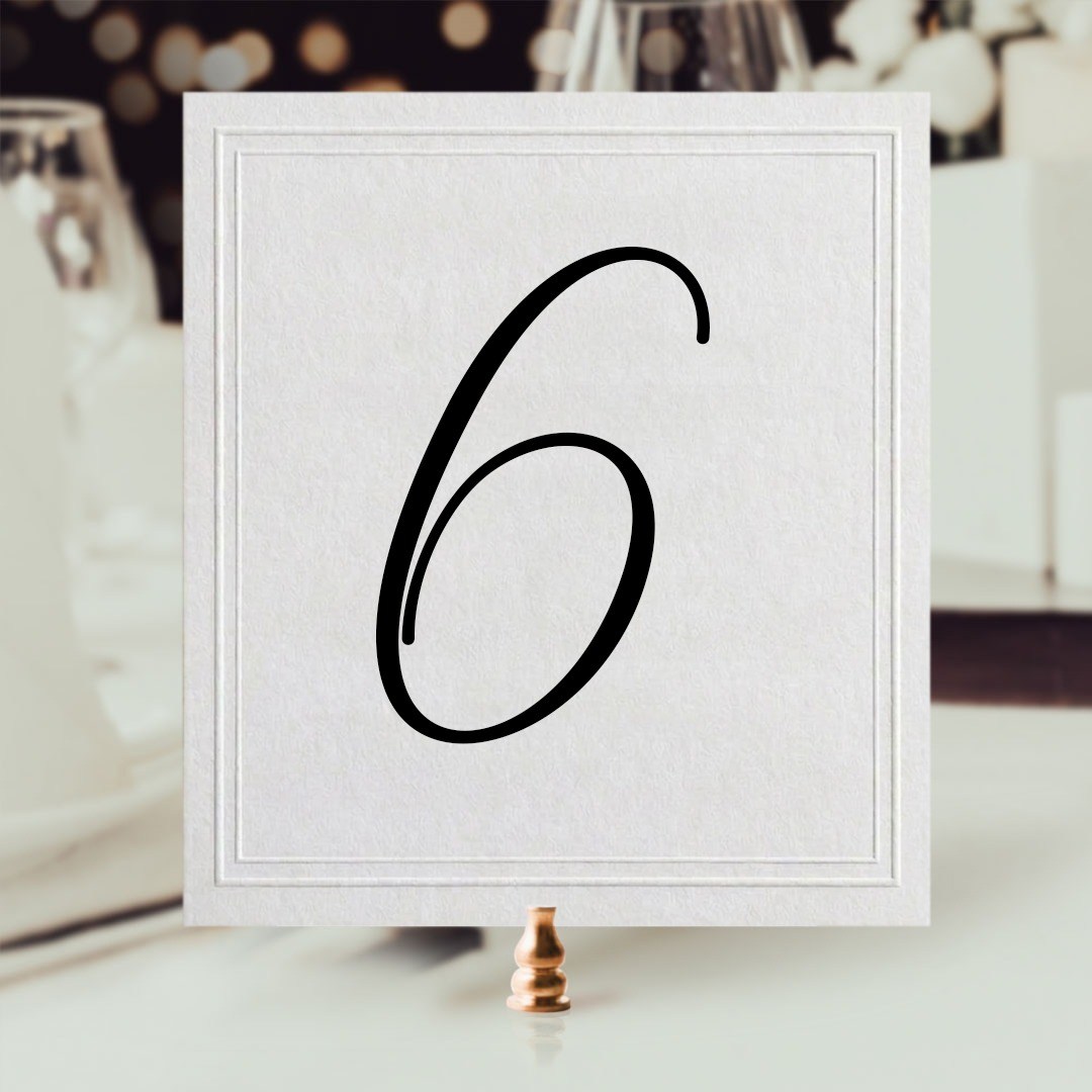 Emboss Framed Table Number - Table Number Cards - TD-KI300-PED-15 - 189523