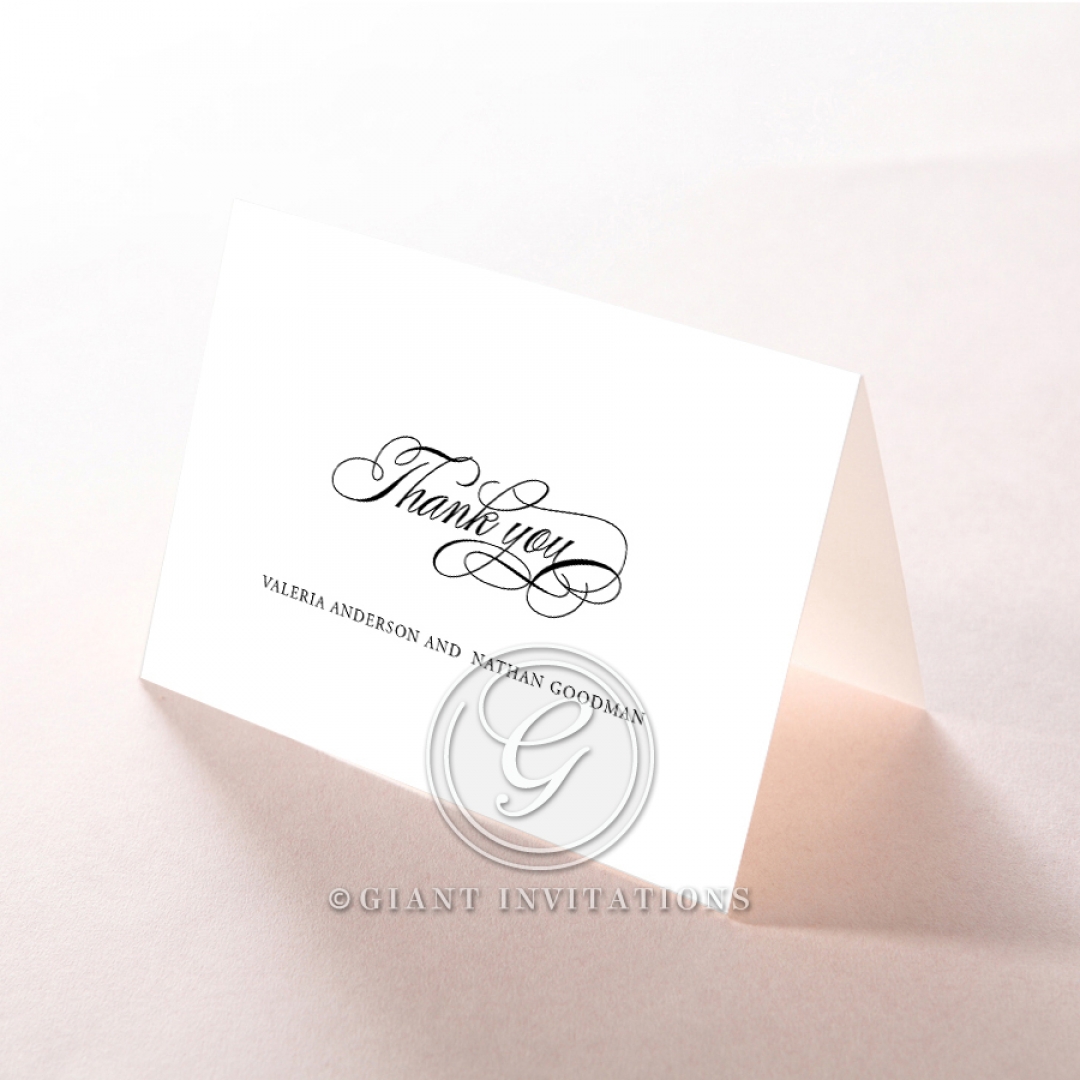 Paper Timeless Romance thank you stationery card