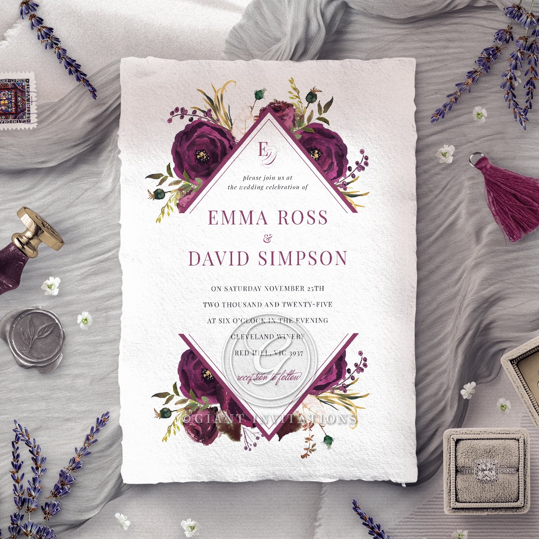 Astonishing Burgandy Rose Invitation Burgandy Rose Stationery design