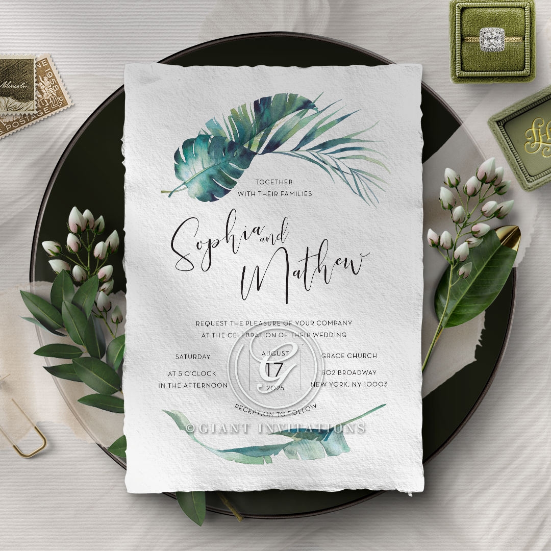 Exclusive Tiki Hut Stationery invite Tiki Hut Invite Design