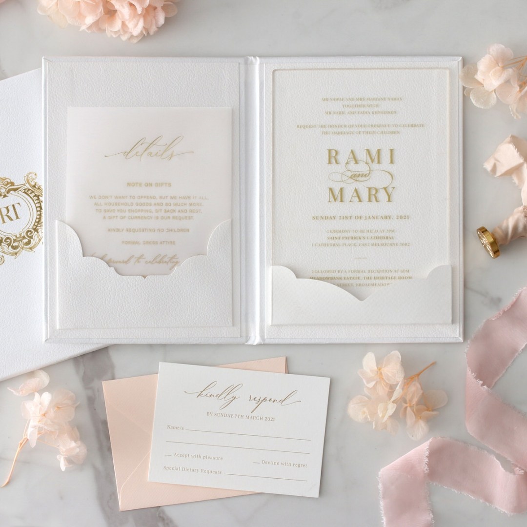 Hardcover Acrylic Pocket - Wedding Invitations - HC-LL-ACR-CL-GI-01 - 189297