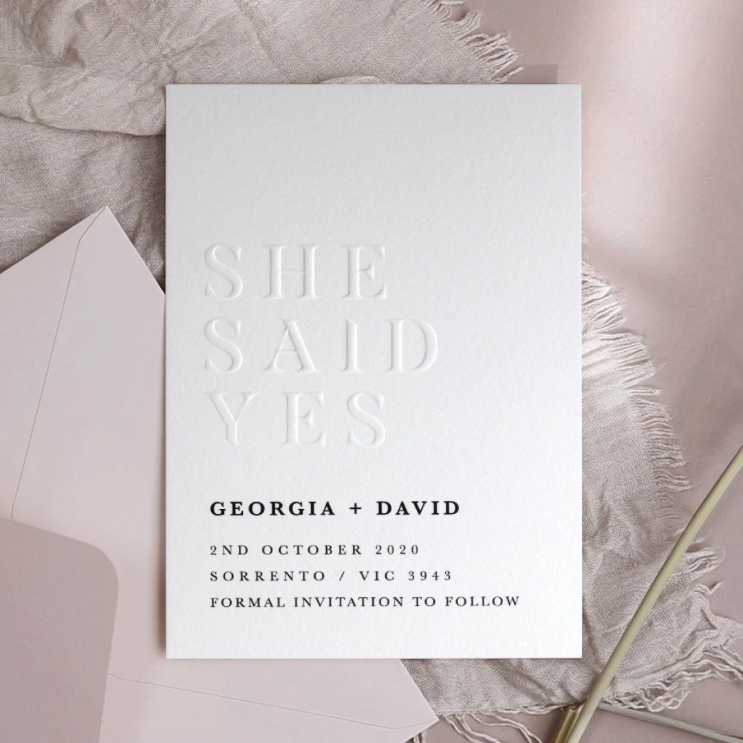 She Said Yes Save the Date - Save the Date - SD-KI300-PEM-01 - 188997