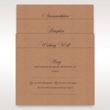 Brown Rustic Romance Laser Cut Sleeve - Wedding invitation - 97