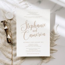 Letterpress & Foil Combination - Wedding Invitations - IC550-GG-LP-BK-03 - 189412