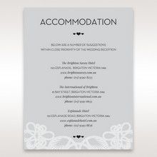 Silver/Gray Elagant Laser Cut Wrap - Accommodation - Wedding Stationery - 13