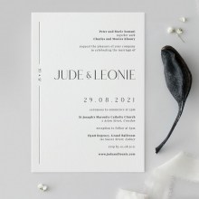 Black & White Letterpress Suite - Wedding Invitations - IC55-LP-BL-04 - 189211