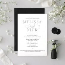 Black, White & Foil Simplicity - Wedding Invitations - KI300-GS-01 - 189254