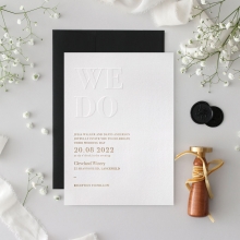 Blind Letterpressed WE DO with Foil - Wedding Invitations - WP-IC55-BLGG-01 - 186003