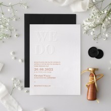 WE DO - Inkless Press & Black Ink - Wedding Invitations - WP-IC55-BLGG-01-1 - 187992