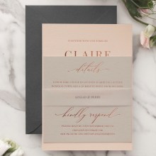 Blush Pastel Elegance with Rose Gold Foil - Wedding Invitations - CR07-RG-01 - 188370