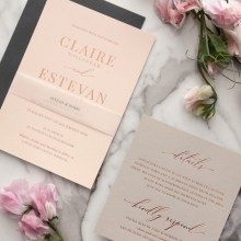 Blush Pastel Elegance with Rose Gold Foil - Wedding Invitations - CR07-RG-01 - 188372