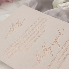 Blush Pastel Elegance with Rose Gold Foil - Wedding Invitations - CR07-RG-01 - 188374