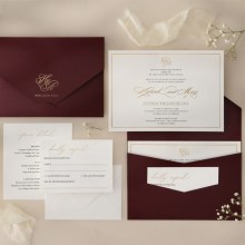 Burgundy Landscape Pocket - Wedding Invitations - PCK-LP-BG - 189250