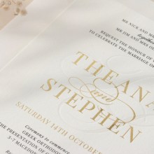 Pearl Foiled Initials with Gold - Wedding Invitations - FL-PR-01 - 189044