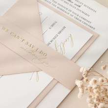 Pearl Foiled Initials with Gold - Wedding Invitations - FL-PR-01 - 189045