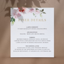 Floral and Gold Finer Details - Reception Cards - D-PFL-GG-05 - 184674