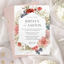 Dusty Blue & Blush - Wedding Invitations - KI300-CP-18 - 189282