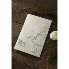 Elegant Floral Laser Cut wedding invitations HB15087_1