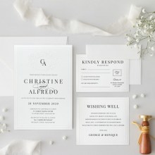 Embossed Crest and Frame - Wedding Invitations - KI300-PEM-BL-04 - 189215