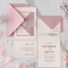 Floral Economy Letterpress - Wedding Invitations - CR07-PLP-CL-01x - 187495