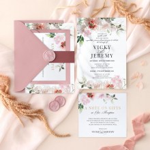 Foiled Blushing Florals - Wedding Invitations - TI300-CP-PFL-GG-2 - 189224